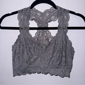 Serra gray lace Bralette size large